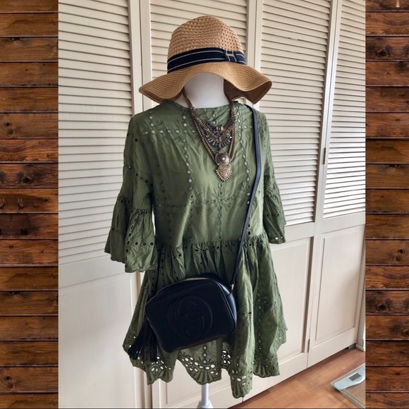 Floerns Dresses & Skirts - 3 for $25 - Army green boho tunic dress 🌈 only